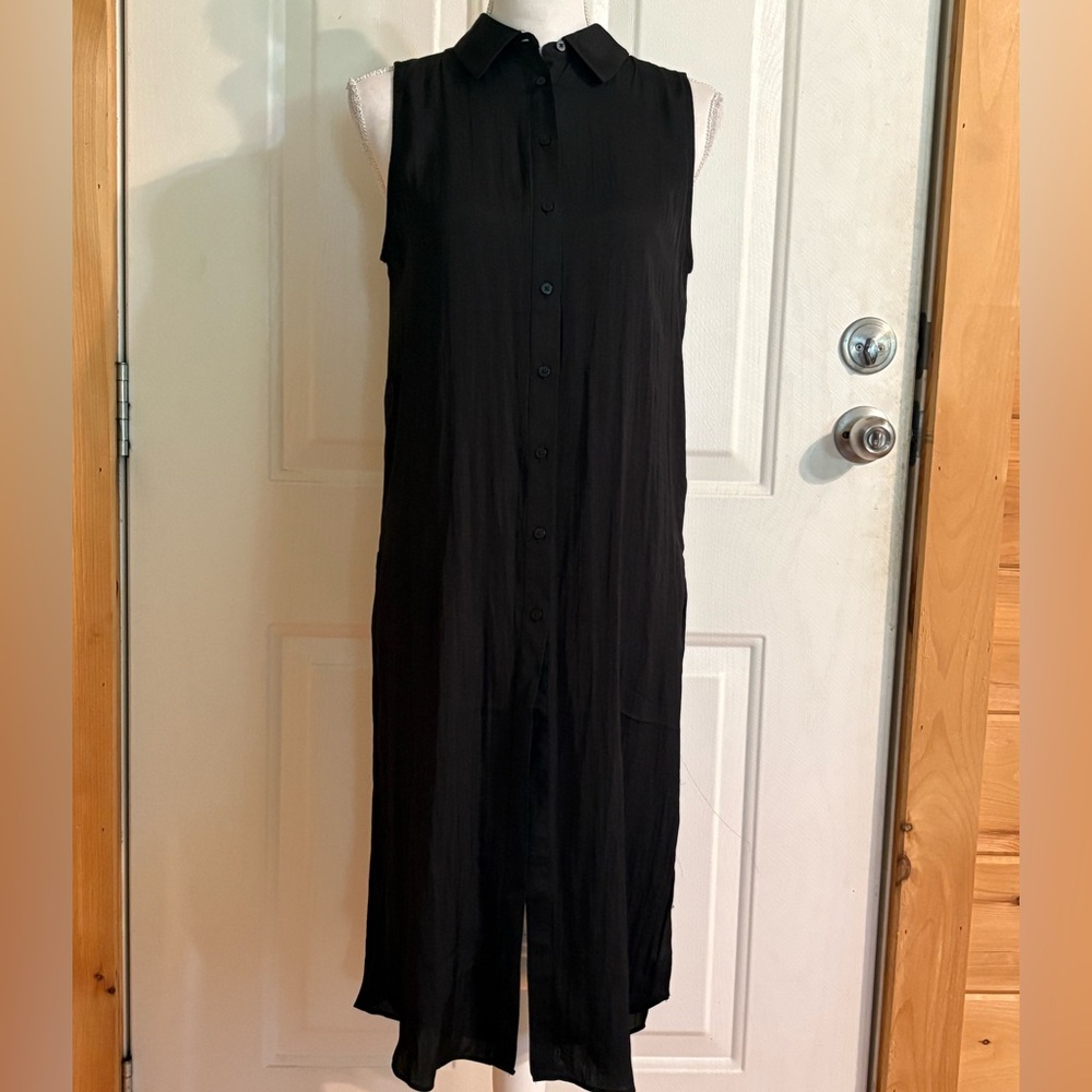 Joie Black Sleeveless Button-Front Tunic or Coverup size XS/TP NWT